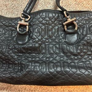 Black Quilted Leather Handbag